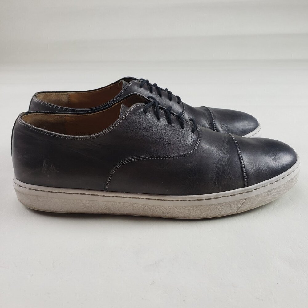Magnanni Warwick Hybrid Oxford Sneaker Mens 10 Gray Leather Lace Up Casual Shoe - Picture 2 of 14